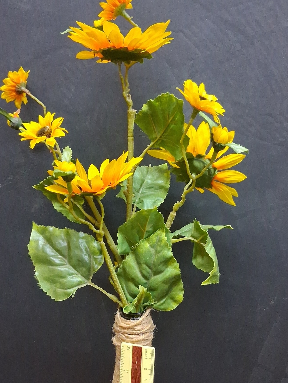 Fall bundle of 2 iron leaf trivets, leaf dish, leaf swag, basket pumpkins,floral - Picture 15 of 15